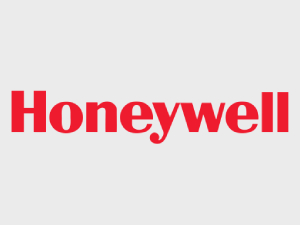 Honeywell logo, a manufacturer of security and access control equipment