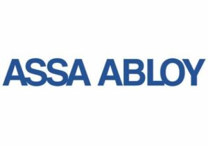ASSA ABLOY logo, a manufacturer of door hardware and access control solutions